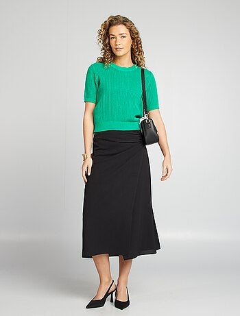 Pullover in maglia traforata