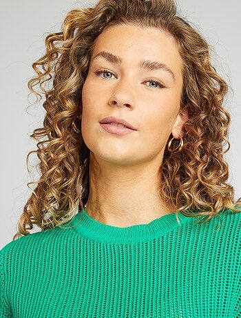 Pullover in maglia traforata