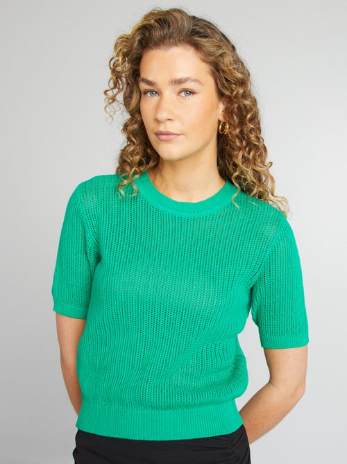 Pullover in maglia traforata - Kiabi
