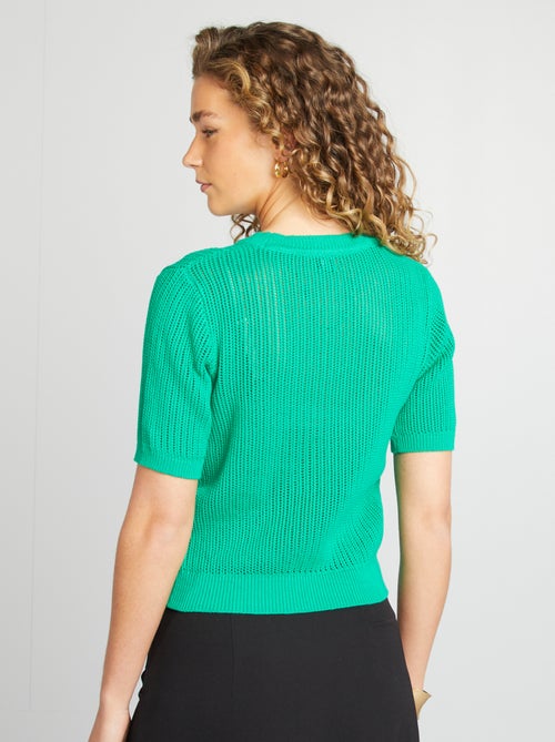 Pullover in maglia traforata - Kiabi