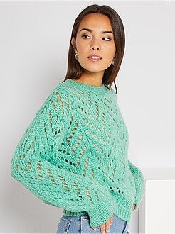 Pullover in maglia traforata - Kiabi