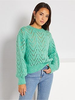 Pullover in maglia traforata - Kiabi