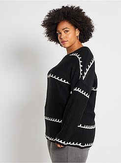 Pullover in maglia vaporosa dettaglio fantasia - Kiabi