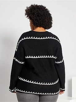 Pullover in maglia vaporosa dettaglio fantasia - Kiabi
