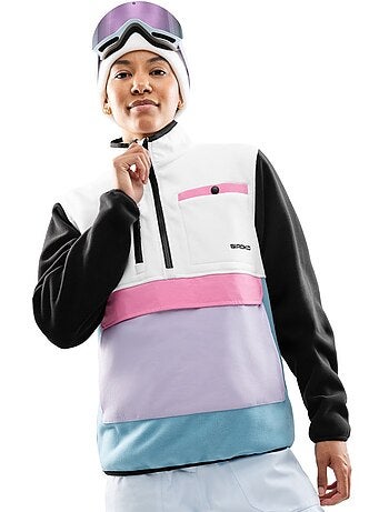 Pullover in pile a mezza zip donna donna vinicunca-w