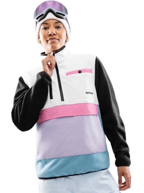 Pullover in pile a mezza zip donna donna vinicunca-w - Kiabi