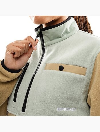 Pullover in pile a mezza zip donna donna vinicunca-w olive