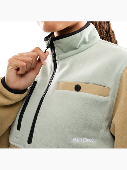 Pullover in pile a mezza zip donna donna vinicunca-w olive - Kiabi
