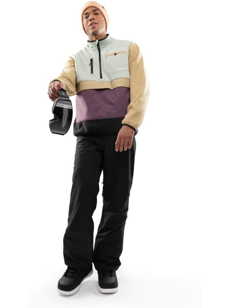 Pullover in pile a mezza zip uomo uomo vinicunca olive Verde - Kiabi