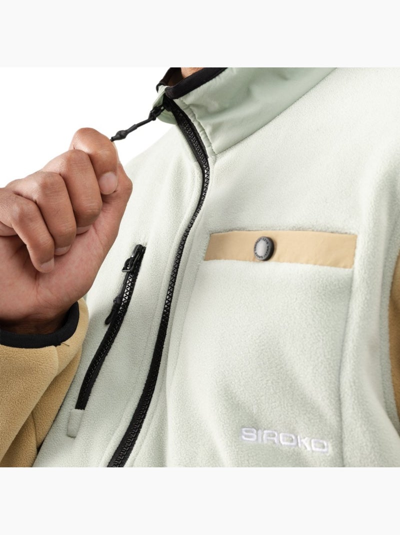 Pullover in pile a mezza zip uomo uomo vinicunca olive Verde - Kiabi