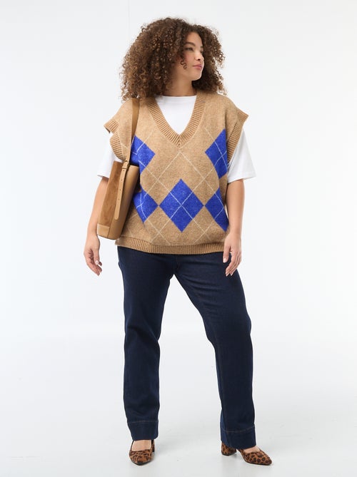 Pullover jacquard senza maniche - Kiabi