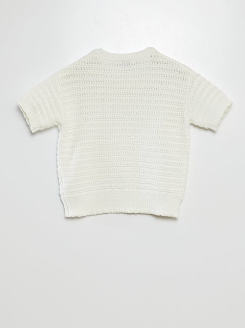 Pullover lavorato a maglia a maniche corte - Kiabi