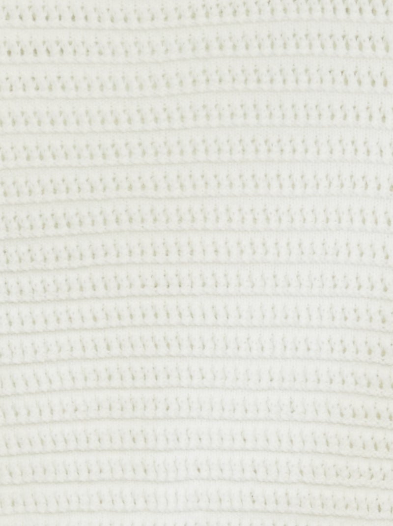 Pullover lavorato a maglia a maniche corte BIANCO - Kiabi
