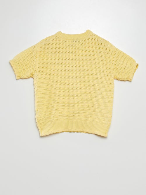 Pullover lavorato a maglia a maniche corte - Kiabi