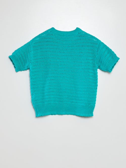 Pullover lavorato a maglia a maniche corte - Kiabi