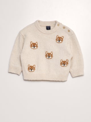 Pullover lavorato a maglia animali