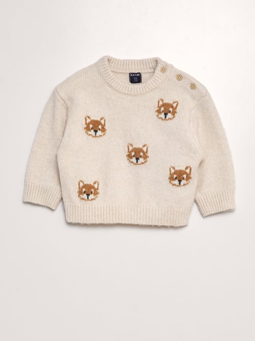 Pullover lavorato a maglia animali - Kiabi