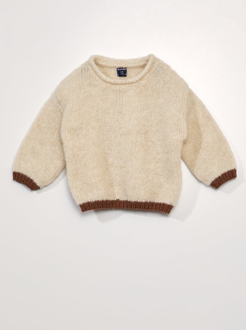 Pullover lavorato a maglia BIANCO - Kiabi