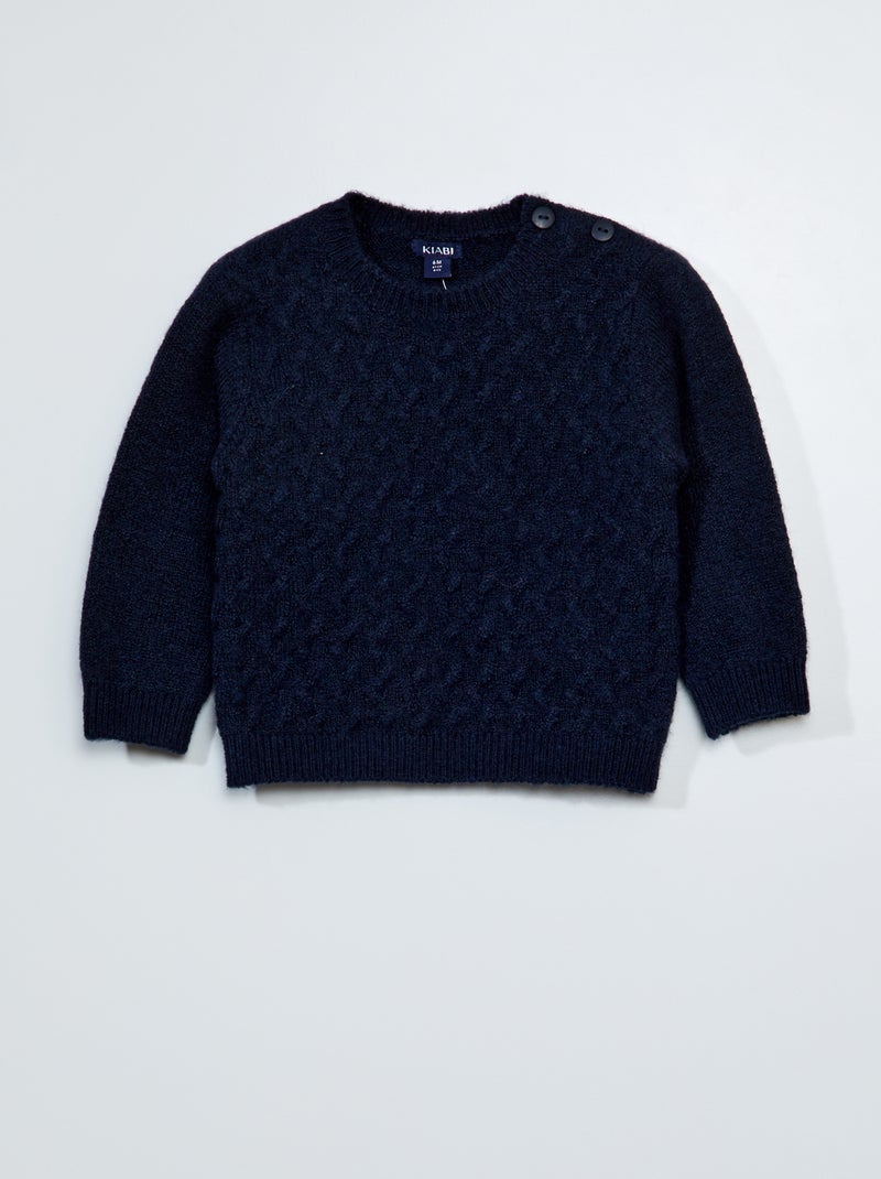 Pullover lavorato a maglia BLU - Kiabi