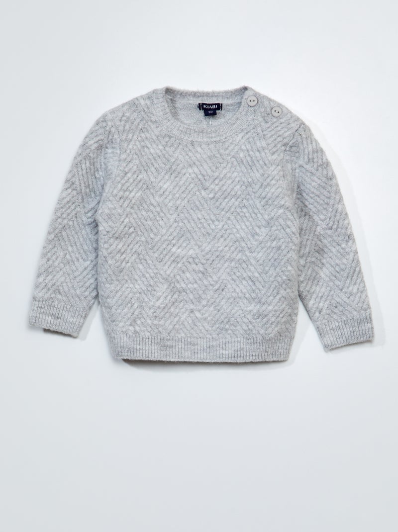 Pullover lavorato a maglia GRIGIO - Kiabi