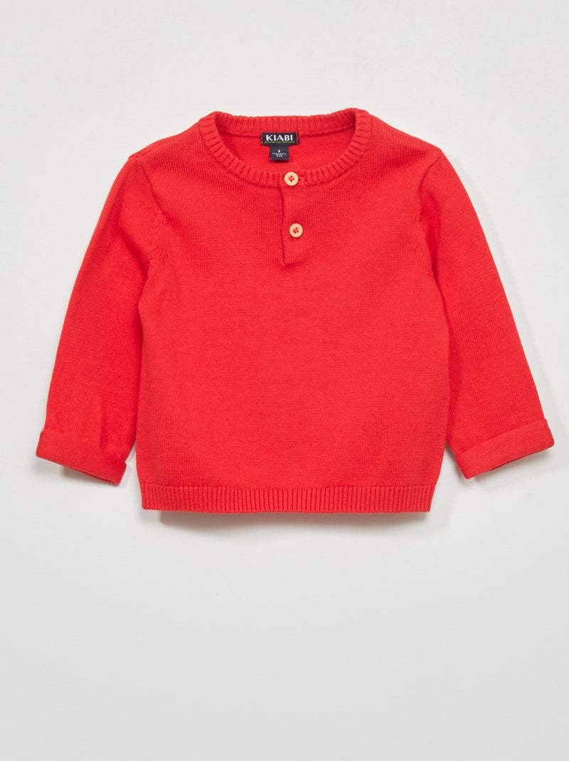 Pullover lavorato a maglia ROSSO - Kiabi