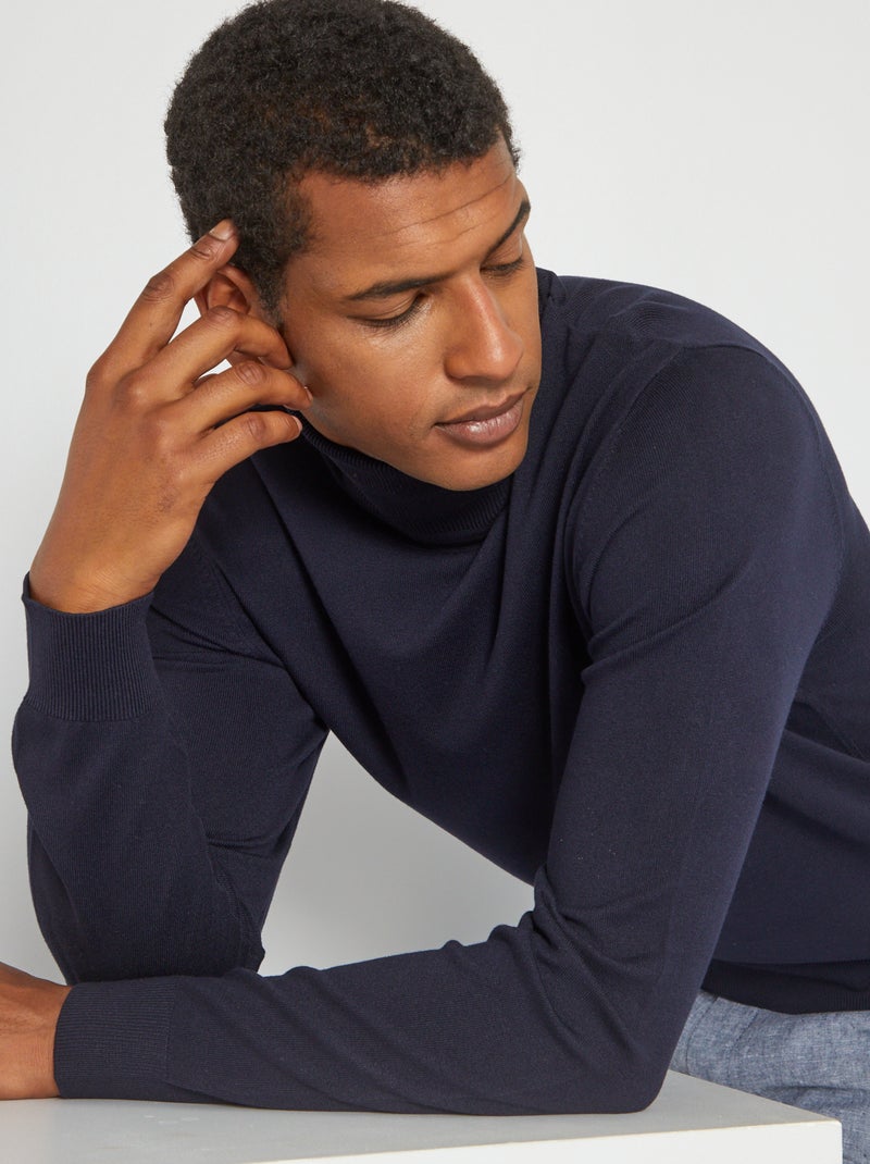 Pullover leggero a dolcevita BLU - Kiabi