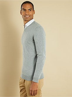 Pullover leggero collo a V - Kiabi