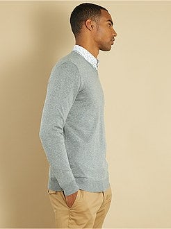 Pullover leggero collo a V - Kiabi