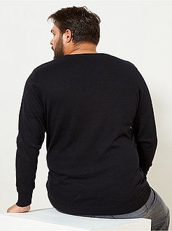 Pullover leggero collo a V taglie forti - Kiabi