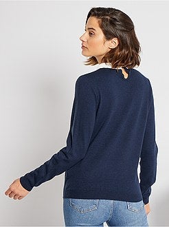 Pullover leggero con colletto claudine - Kiabi