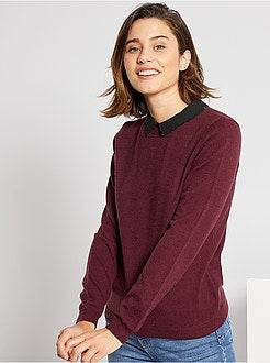 Pullover leggero con colletto claudine - Kiabi