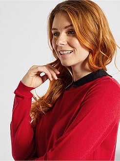 Pullover leggero con colletto claudine - Kiabi
