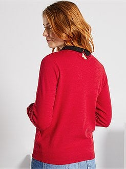 Pullover leggero con colletto claudine - Kiabi