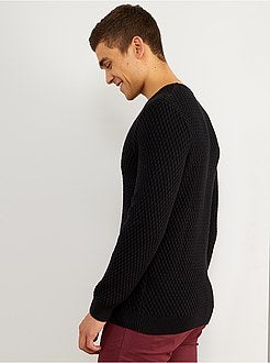 Uomo dalla S alla XXL - Pullover maglia a nido d'ape - Kiabi