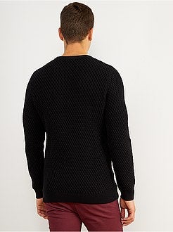 Uomo dalla S alla XXL - Pullover maglia a nido d'ape - Kiabi