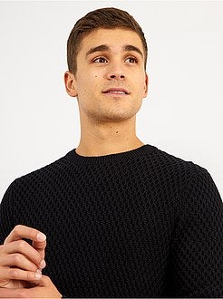 Uomo dalla S alla XXL - Pullover maglia a nido d'ape - Kiabi