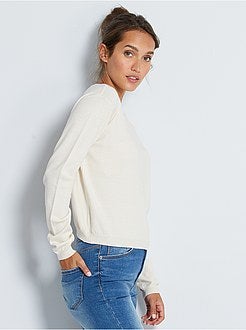 Pullover maglina tinta unita - Kiabi