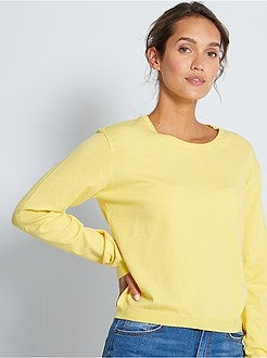 Pullover maglina tinta unita - Kiabi