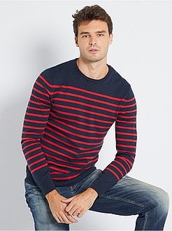 Taglie forti Uomo - Pullover marinière +190 cm - Kiabi