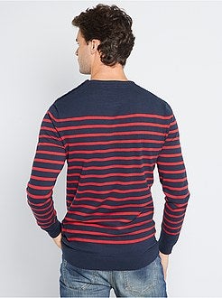 Taglie forti Uomo - Pullover marinière +190 cm - Kiabi
