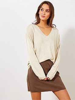 Pullover oversize collo a V - Kiabi