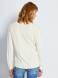 Pullover oversize collo a V - Kiabi