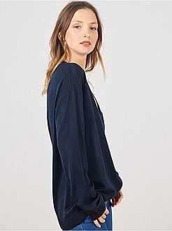 Pullover oversize collo a V - Kiabi