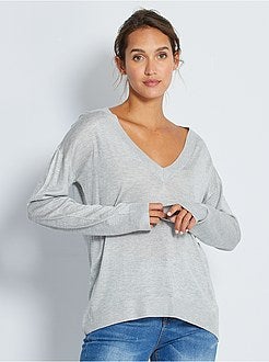 Pullover oversize collo a V - Kiabi