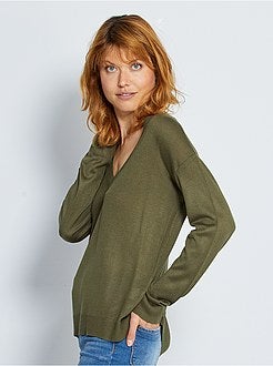 Pullover oversize collo a V - Kiabi