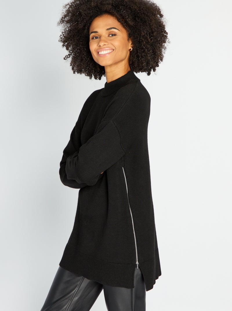 Pullover oversize premaman alla marinara NERO - Kiabi