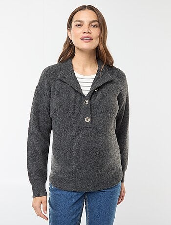 Pullover per l'allattamento con apertura con bottoni