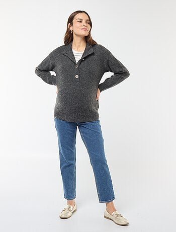 Pullover per l'allattamento con apertura con bottoni