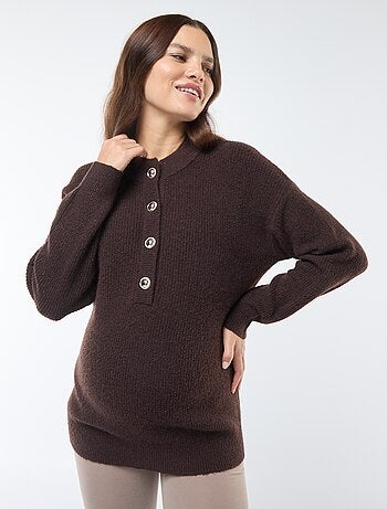 Pullover per l'allattamento con apertura con bottoni
