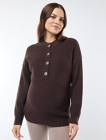 Pullover per l'allattamento con apertura con bottoni